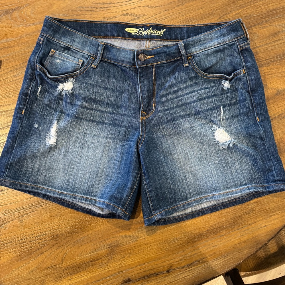 ON Boyfriend Distressed Denim Shorts